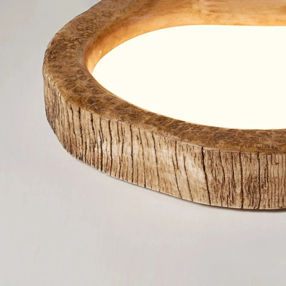 plafonnier rondin bois