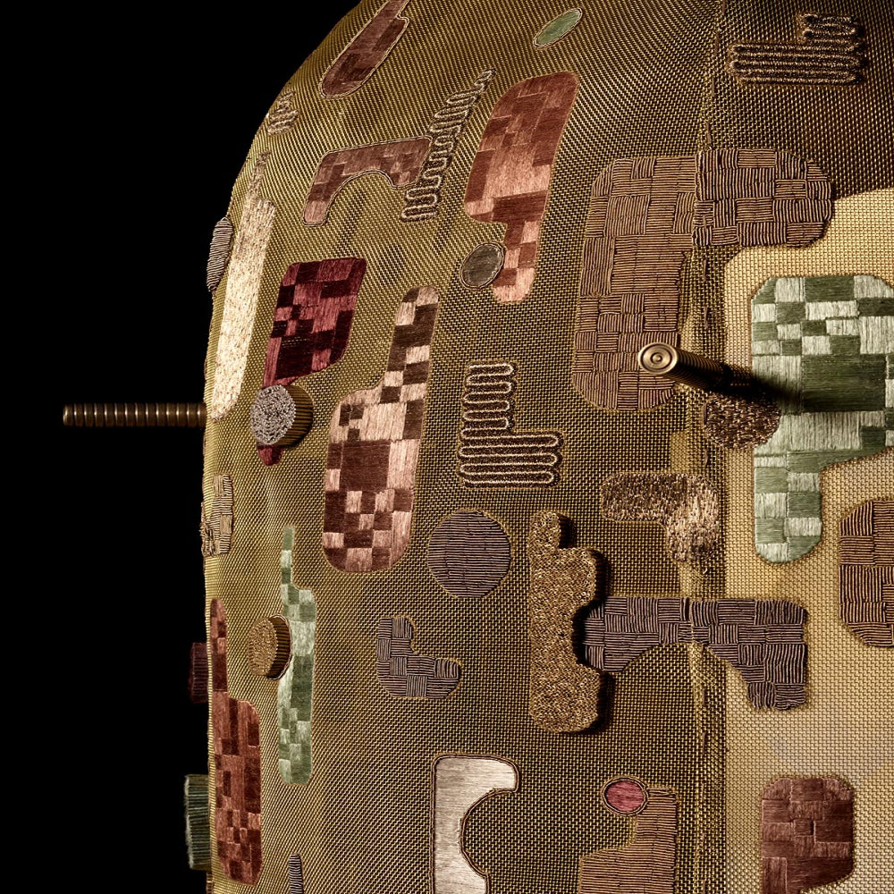 Plafonnier design en tissu brodé main
