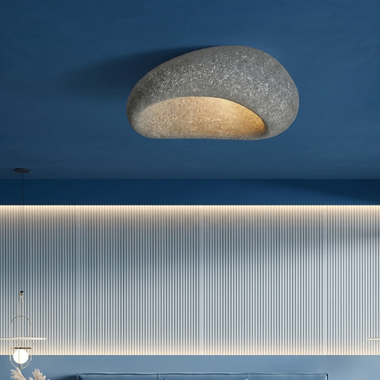 plafonnier inspiration nordique gris ciment