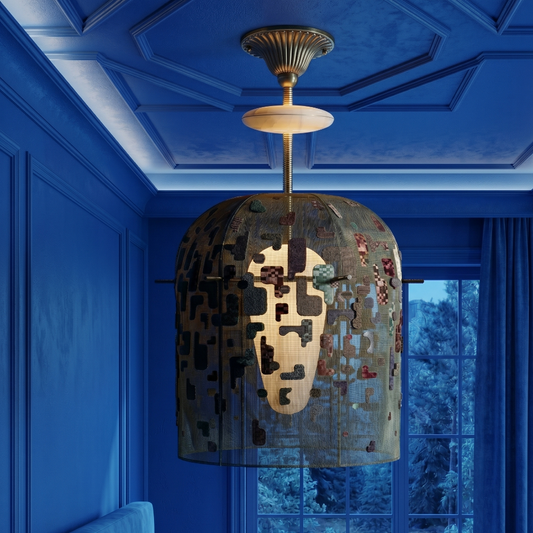 plafonnier design en tissu
