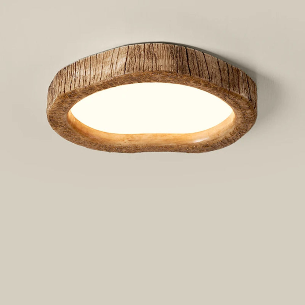 plafonnier rondin bois