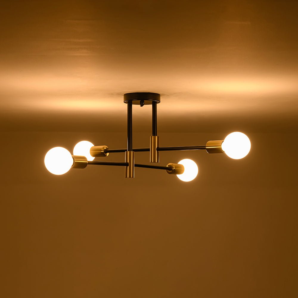 plafonnier de salon design à ampoule