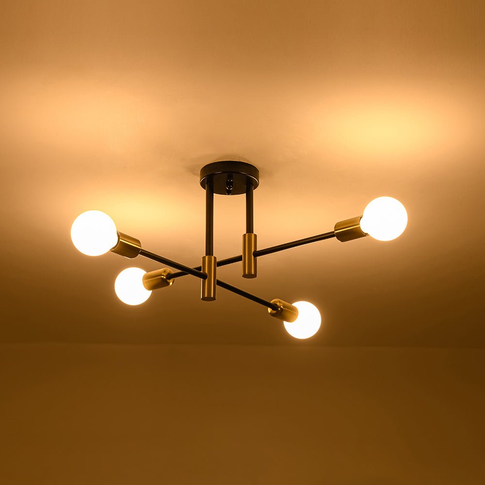 plafonnier de salon design à ampoule