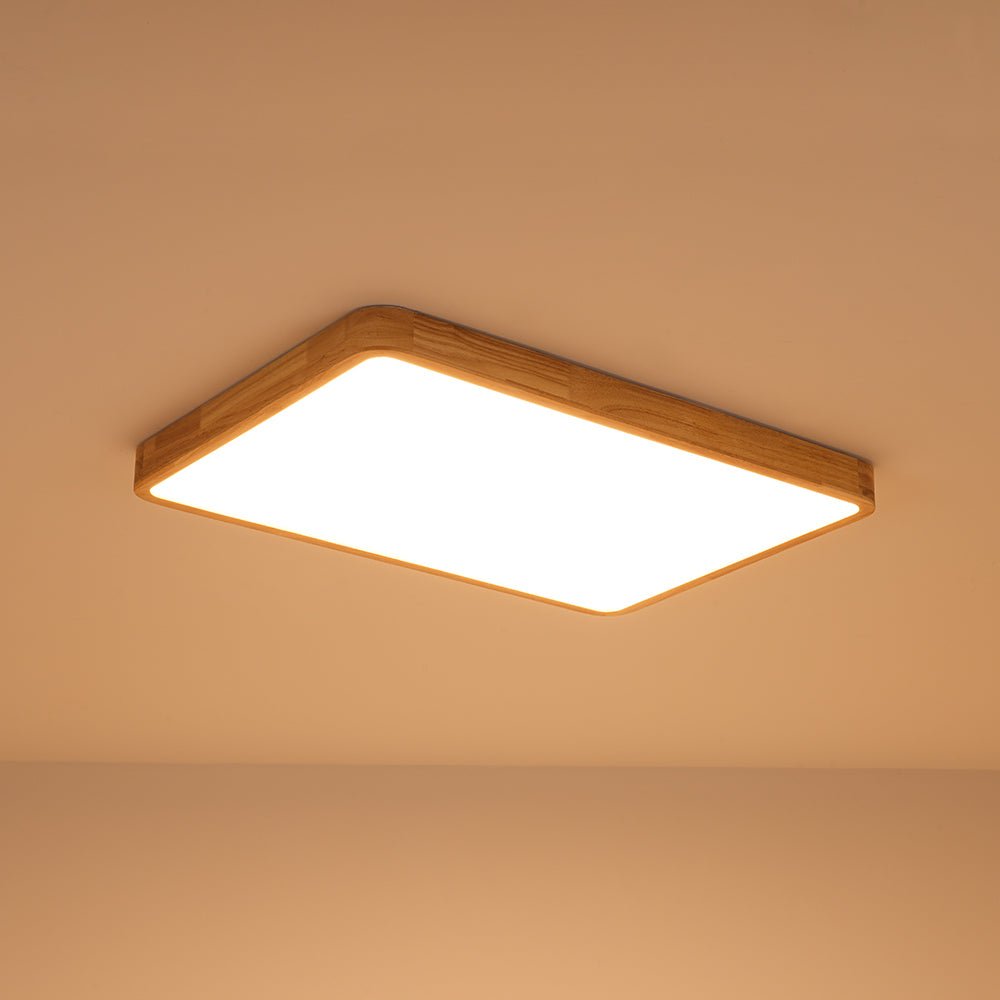 plafonnier en bois rectangulaire minimaliste