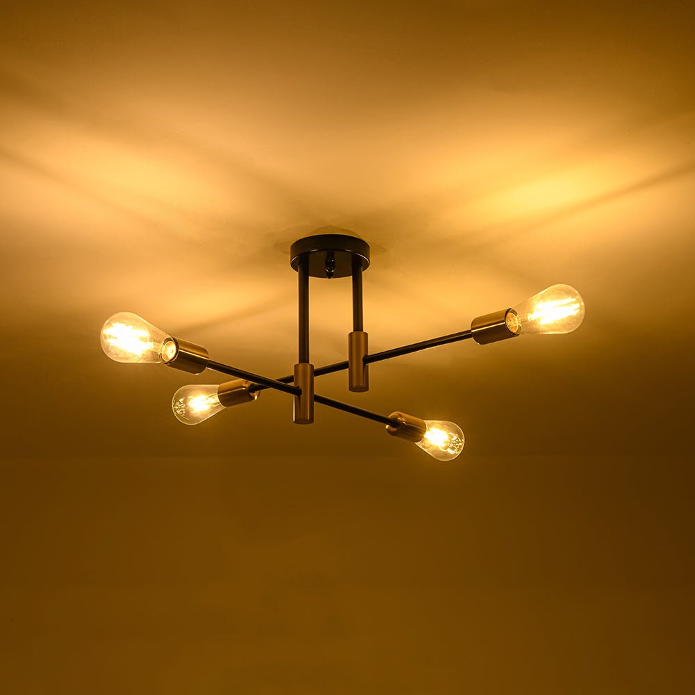 plafonnier de salon design à ampoule